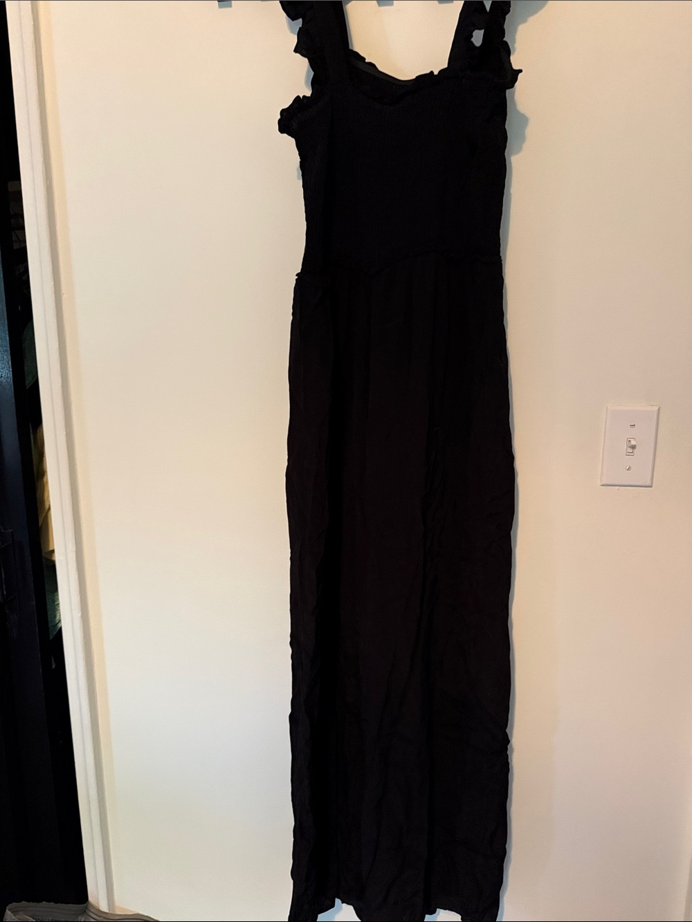 HM Black Jumpsuit with Ruffle Straps